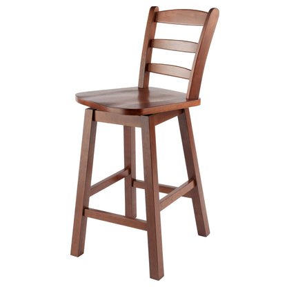 Scalera Ladder Back Swivel Seat Counter Stool; Walnut image 5