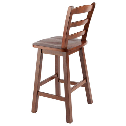 Scalera Ladder Back Swivel Seat Counter Stool; Walnut image 10