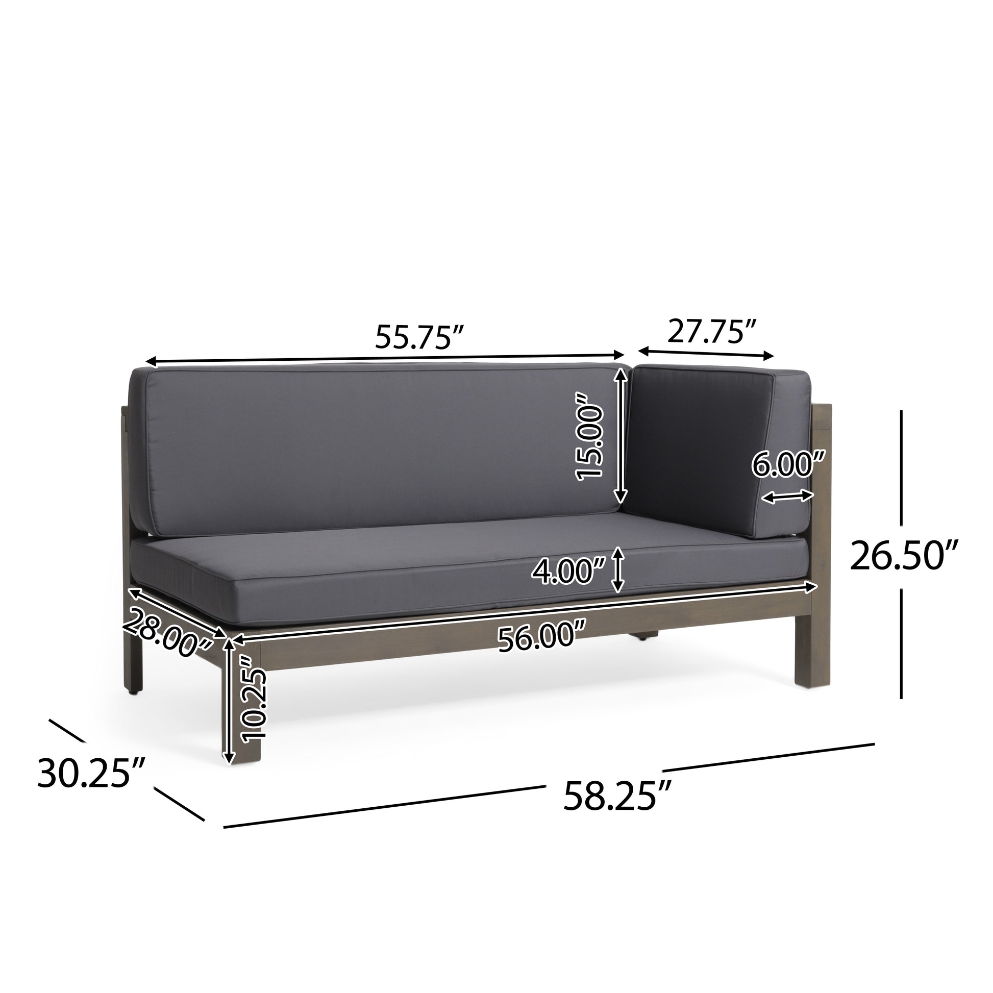 BRAVA X-BACK CORNER BENCH-R WITH COFFEE TABLE image 5