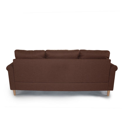 SECTIONAL SOFA in Black Faux Leather image 2