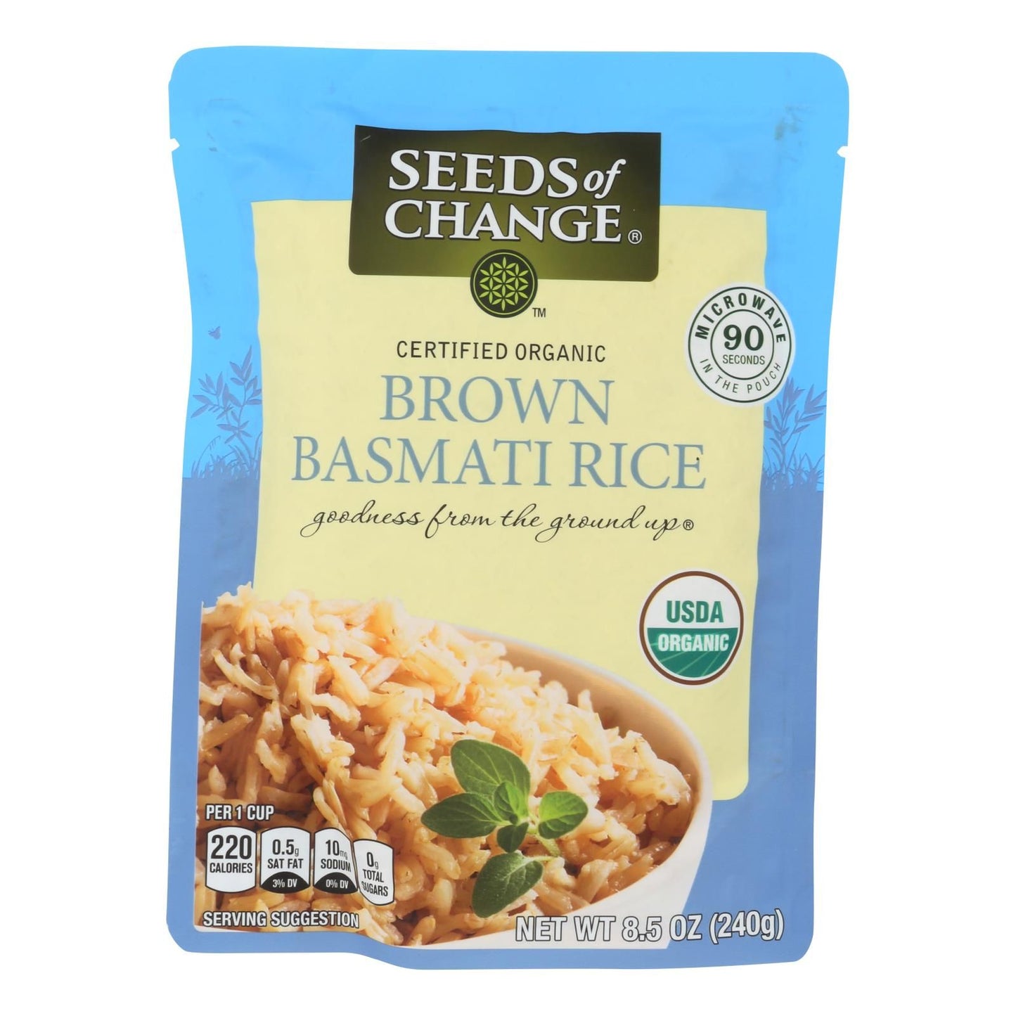 Seeds Of Change Organic Rishikesh Brown Basmati Rice - Case Of 12 - 8.5 Oz. image 1