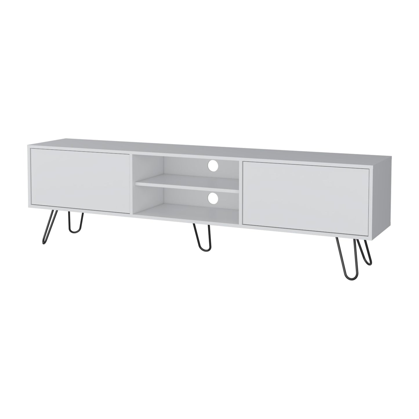 Selby TV Rack, Hairpin Leg Design with Spacious Storage image 2