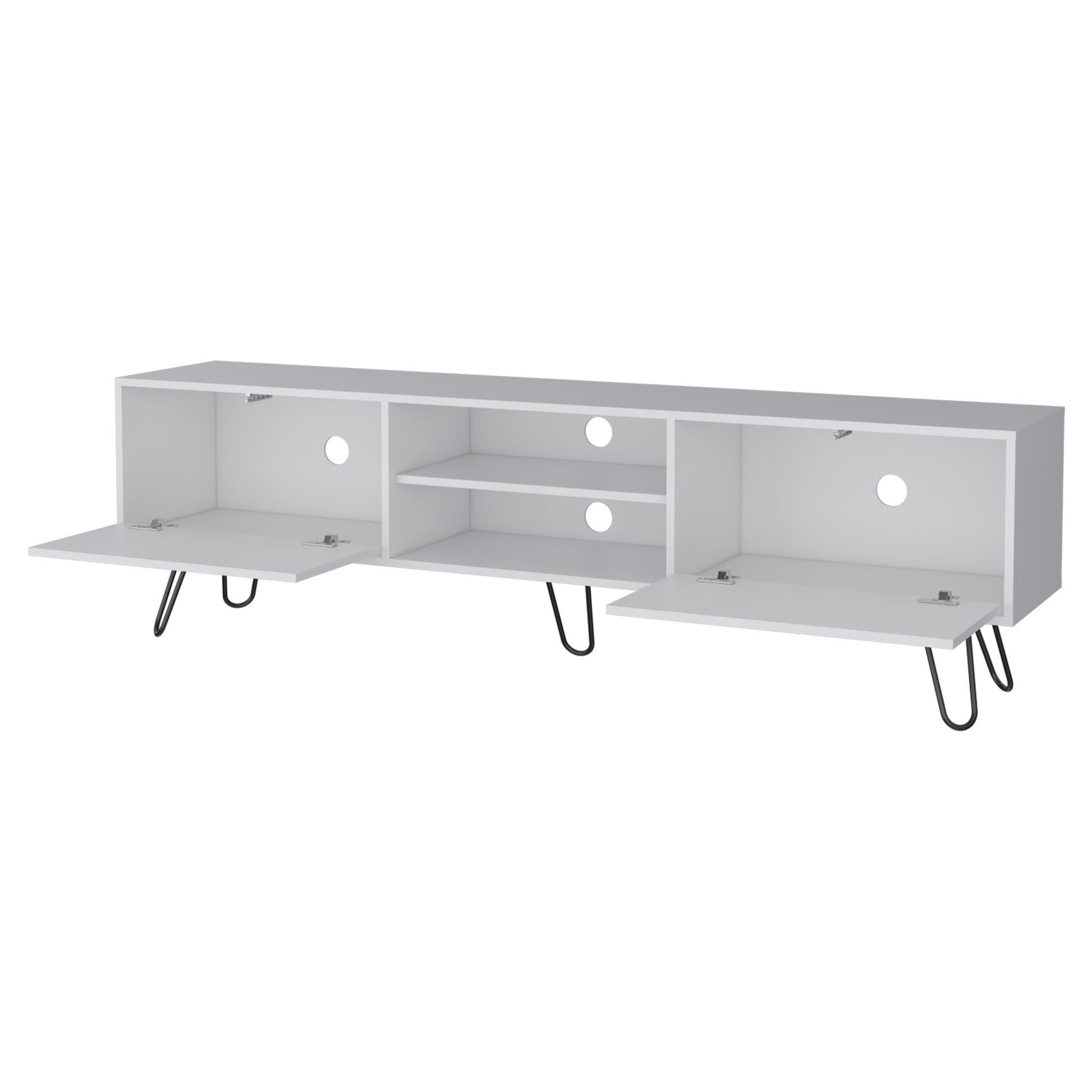 Selby TV Rack, Hairpin Leg Design with Spacious Storage image 4