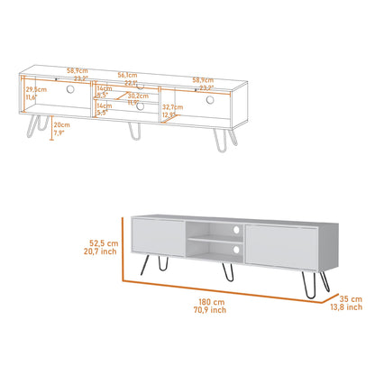 Selby TV Rack, Hairpin Leg Design with Spacious Storage image 3