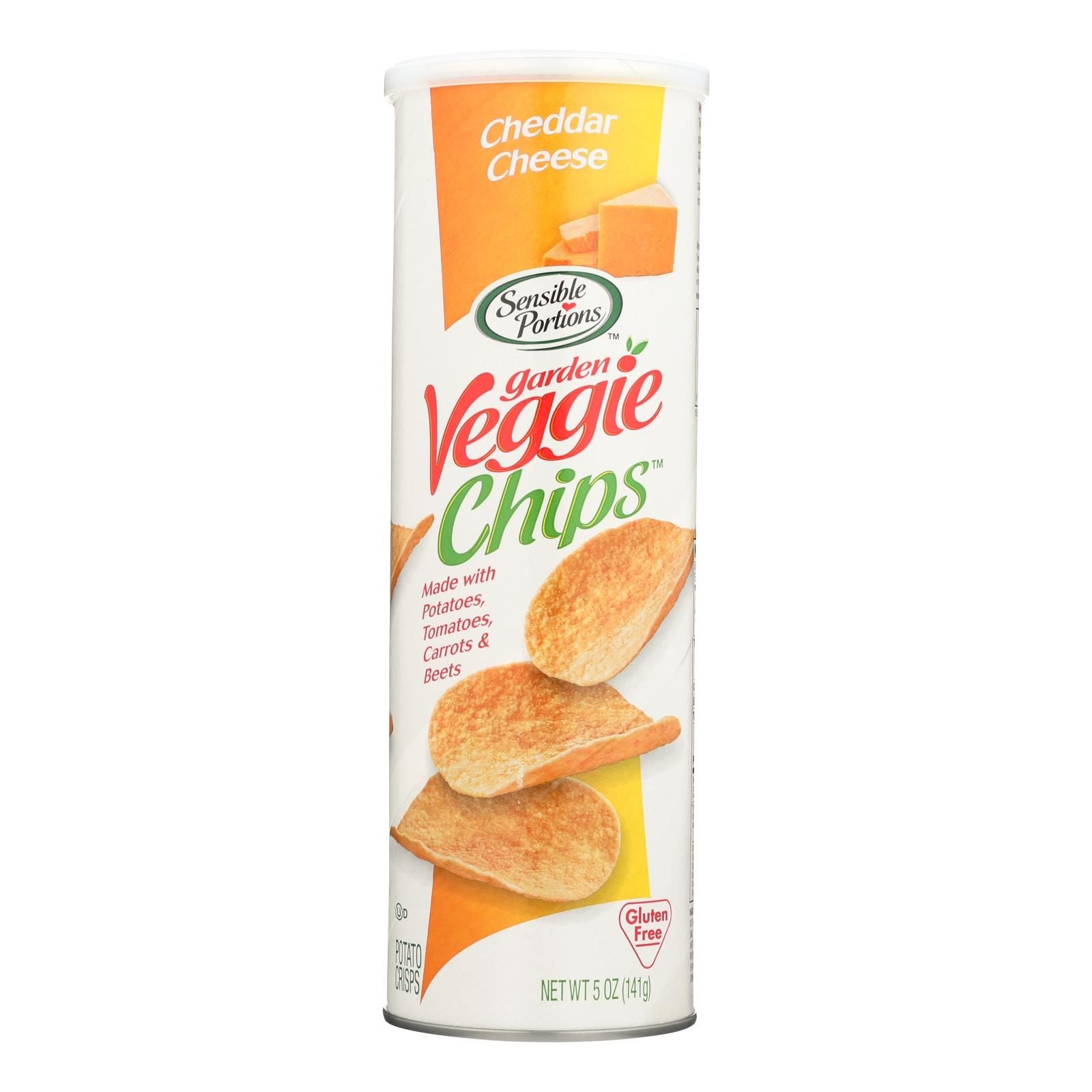 Sensible Portions, Garden Veggie Chips, Cheddar Cheese - Case Of 12 - 5 Oz image 1