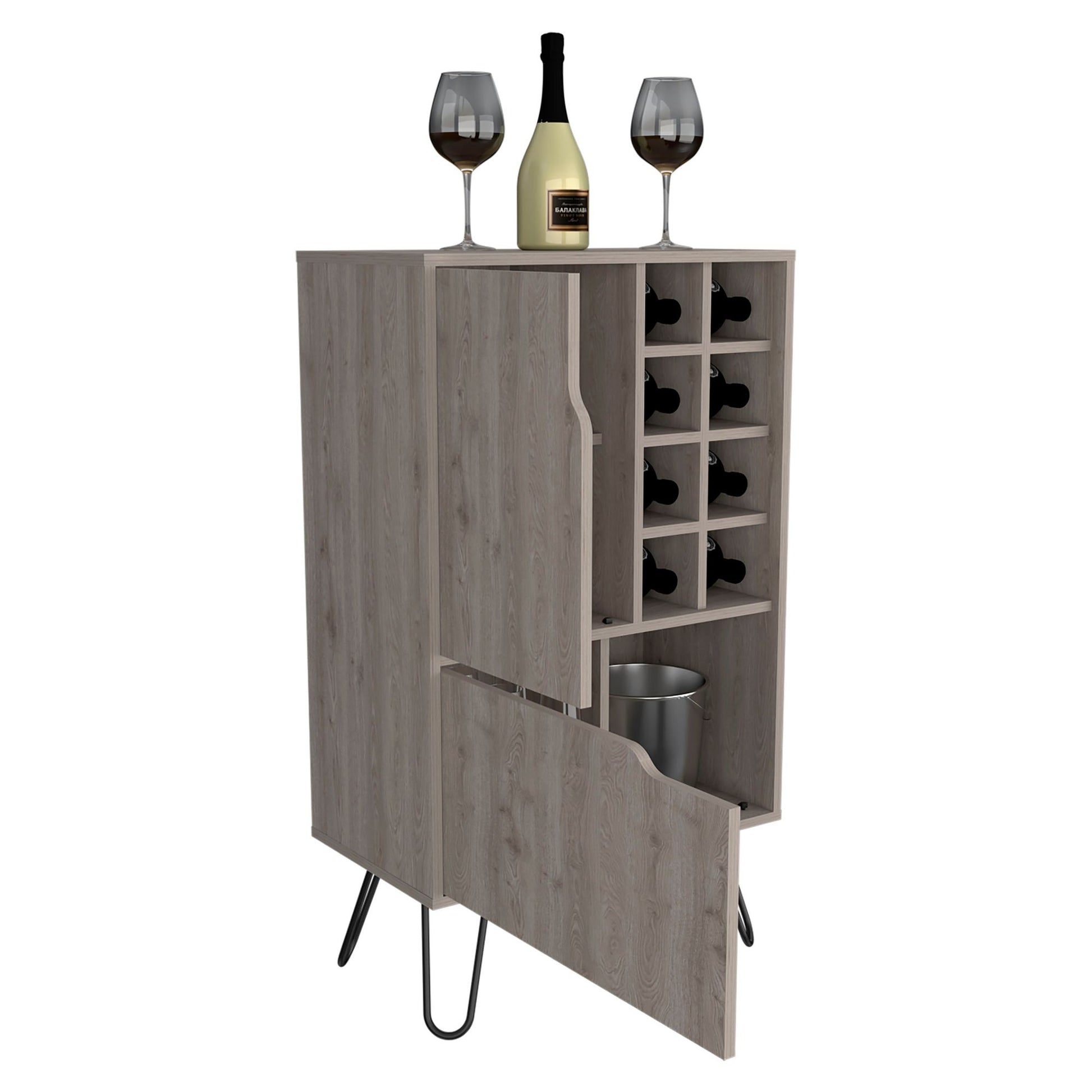 Serbia Kitchen Island, One Cabinet, Four Open Shelves image 3