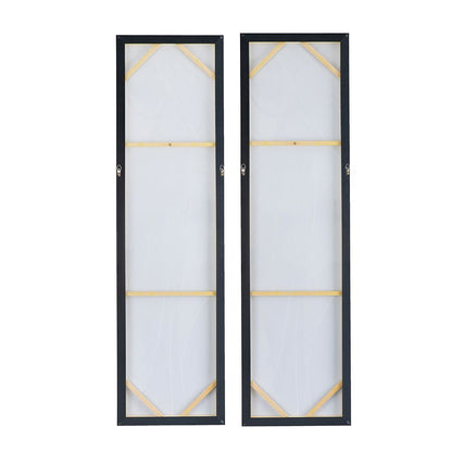 Set of 2 Elongated Modern Abstract Oil Paintings, Wall Art for Living Room Dining Room Bedroom Office Entryway, 20" x 71 image 12