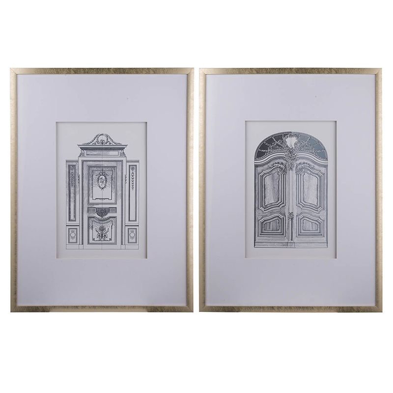 Set of 2 Fake Pencil Architectual Wall Art, Wall Decor Accent, 24" x 32" image 6