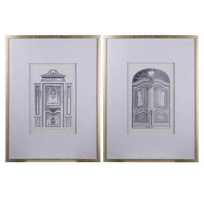 Set of 2 Fake Pencil Architectual Wall Art, Wall Decor Accent, 24" x 32" image 6