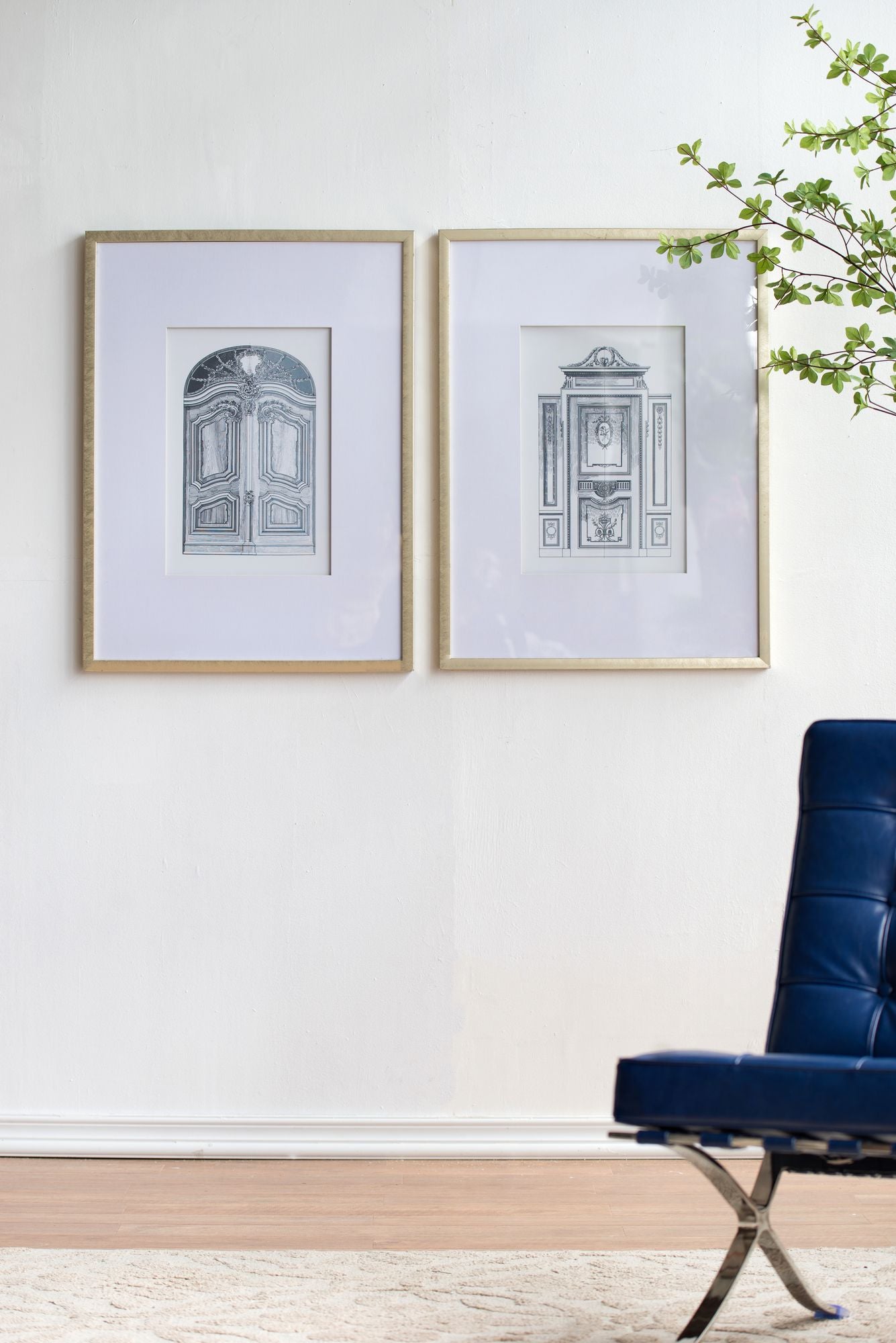 Set of 2 Fake Pencil Architectual Wall Art, Wall Decor Accent, 24" x 32" image 5