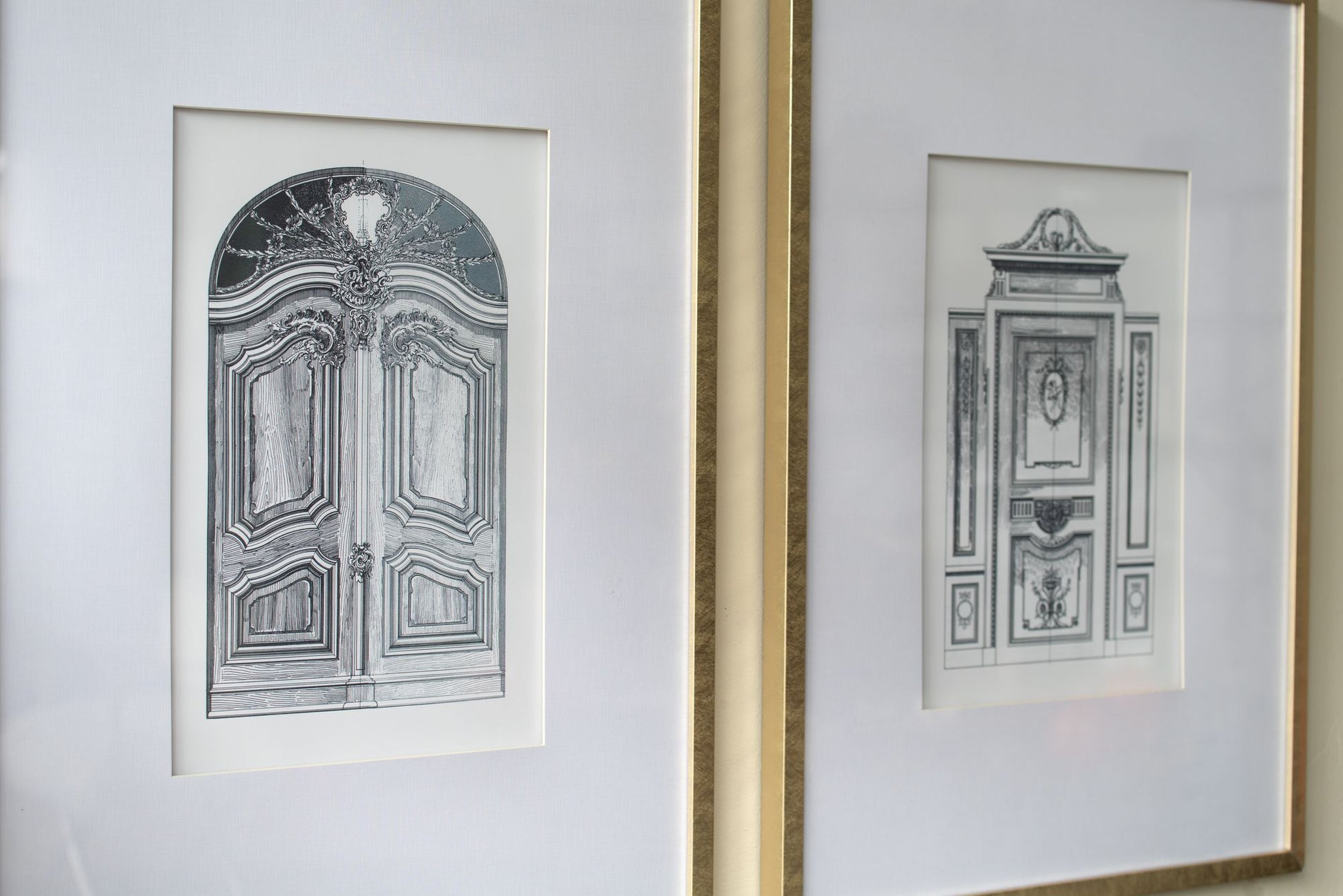 Set of 2 Fake Pencil Architectual Wall Art, Wall Decor Accent, 24" x 32" image 1