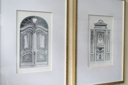 Set of 2 Fake Pencil Architectual Wall Art, Wall Decor Accent, 24" x 32" image 1