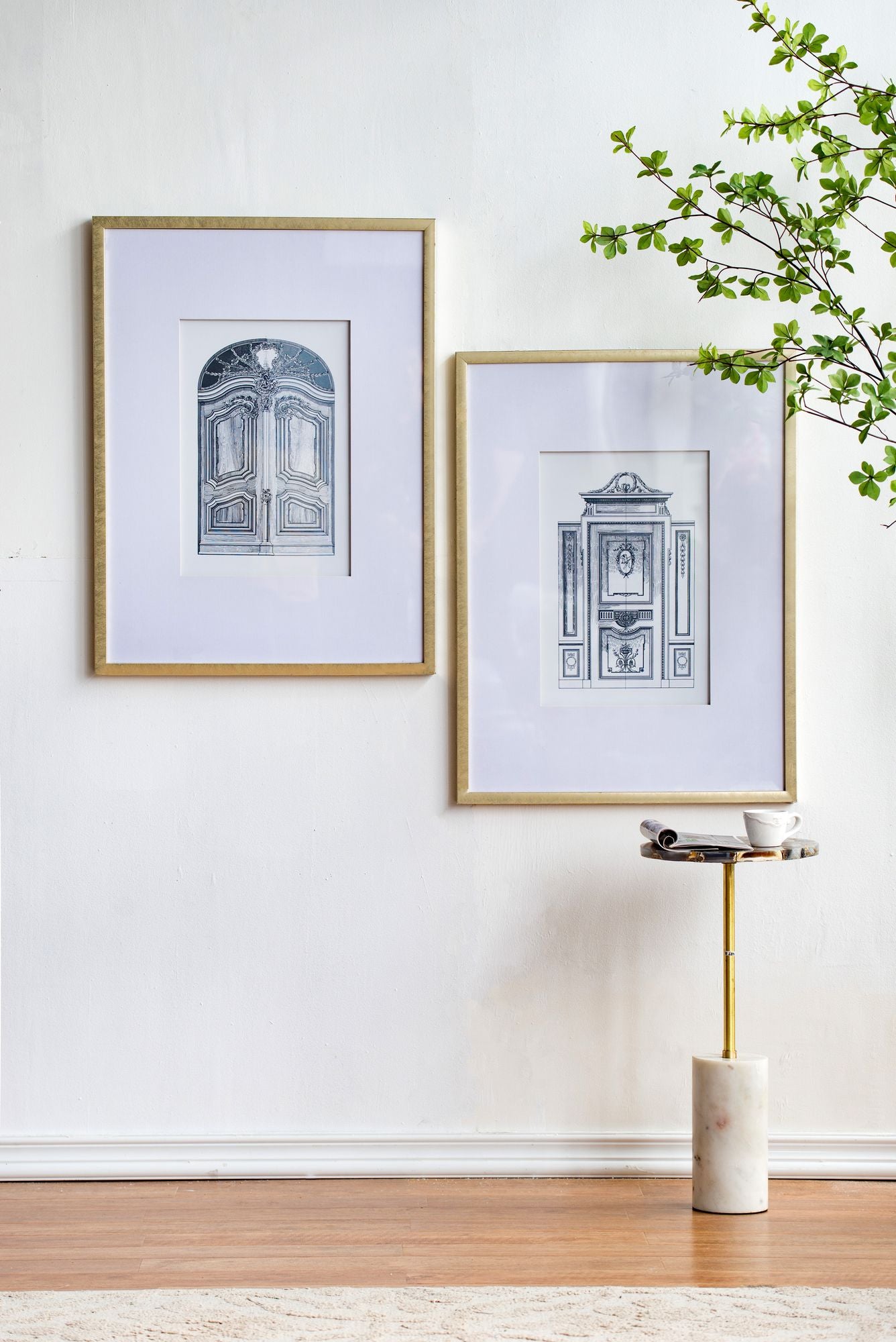 Set of 2 Fake Pencil Architectual Wall Art, Wall Decor Accent, 24" x 32" image 8