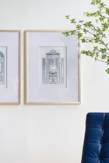 Set of 2 Fake Pencil Architectual Wall Art, Wall Decor Accent, 24" x 32" image 3