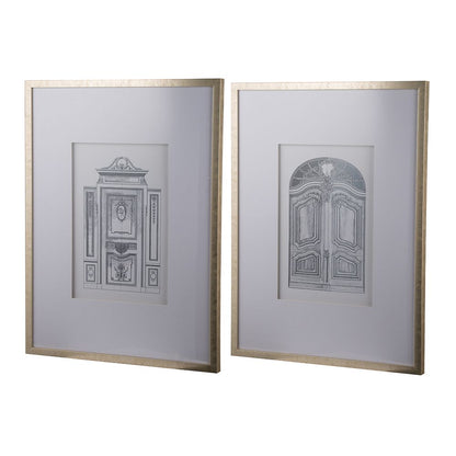 Set of 2 Fake Pencil Architectual Wall Art, Wall Decor Accent, 24" x 32" image 2