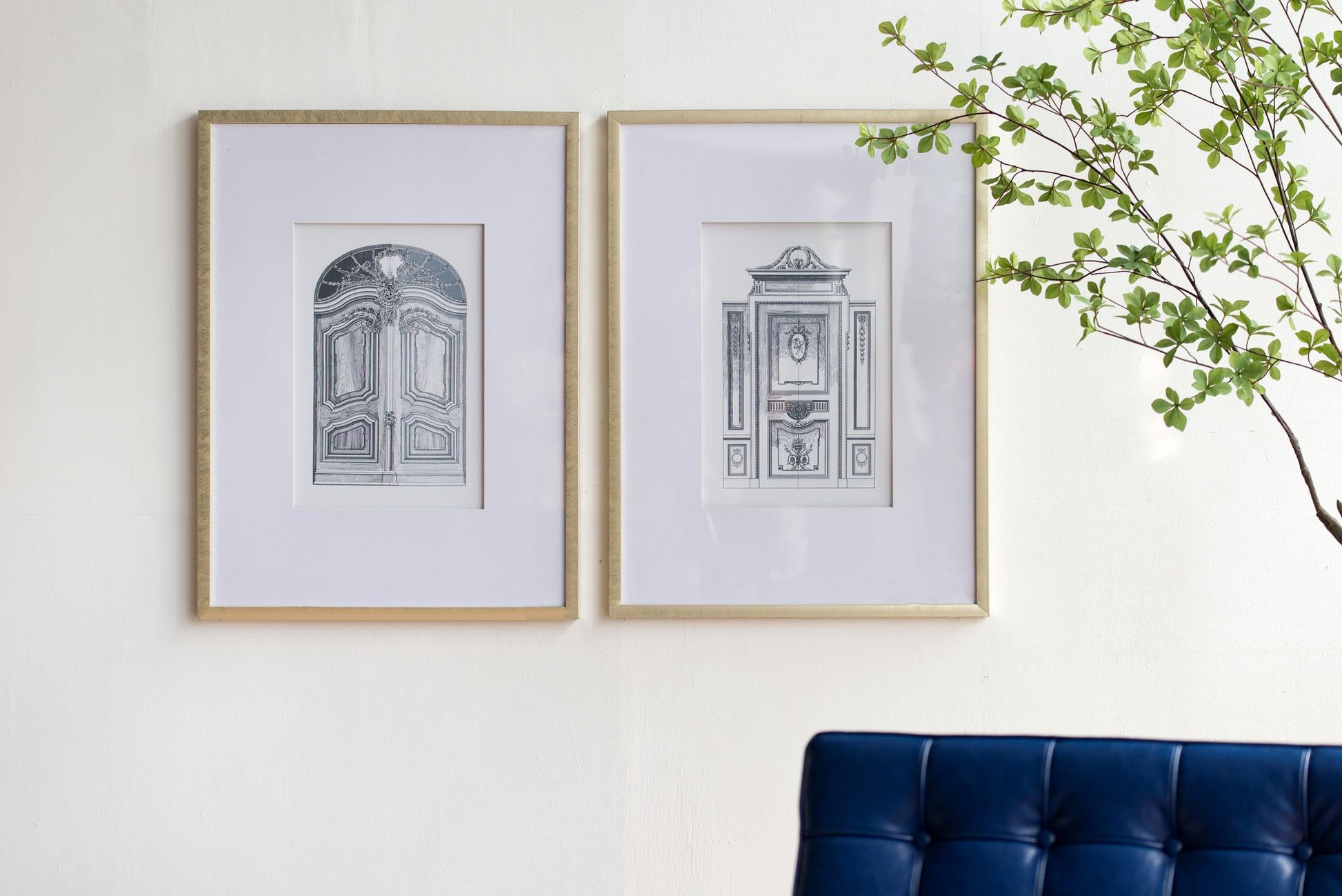 Set of 2 Fake Pencil Architectual Wall Art, Wall Decor Accent, 24" x 32" image 4