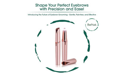 Set of 2. Rechargeable Facial & Eyebrow Hair Remover Set for Women, Painless Electric Trimmer with LED Light image 9