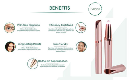 Set of 2. Rechargeable Facial & Eyebrow Hair Remover Set for Women, Painless Electric Trimmer with LED Light image 6