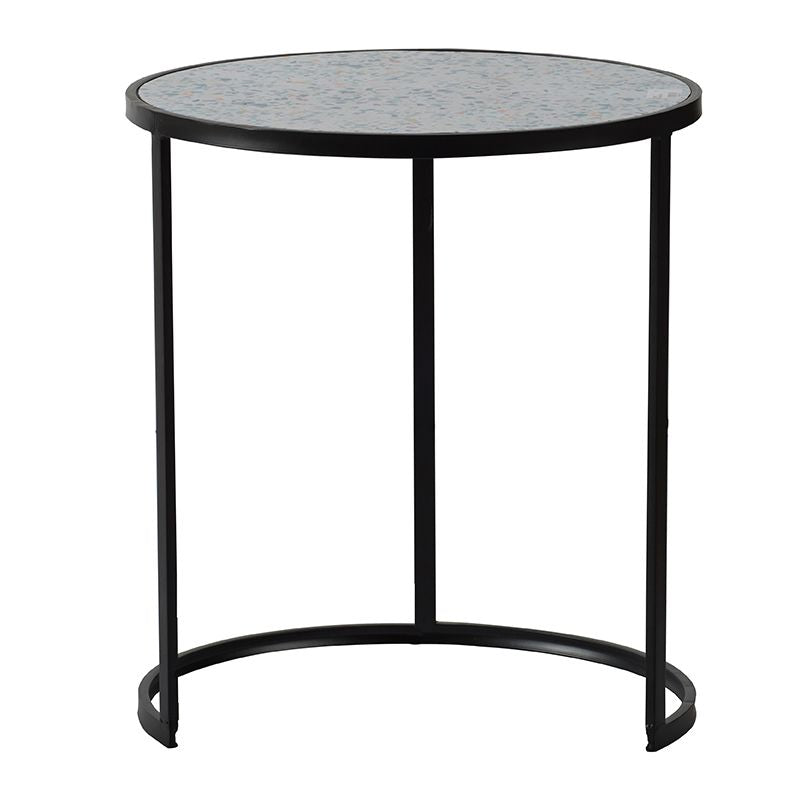 Set of 2 Round End Table, Stacking Side Tables with Sturdy Metal Frame for Small Space,Living Room, Office image 4
