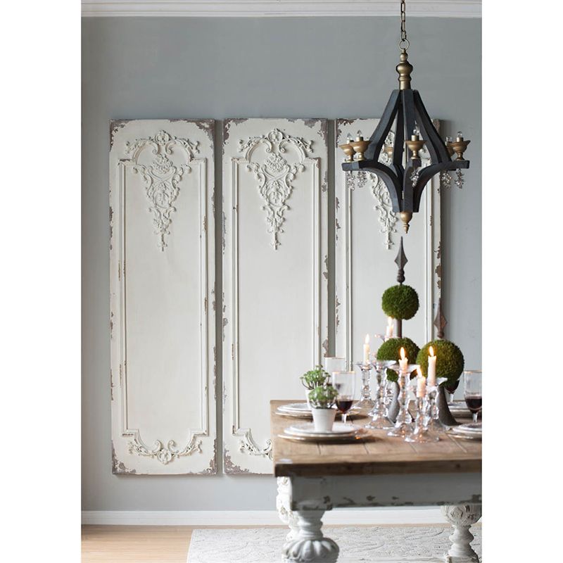 Set of 3 Large White Wall Art Panel, Rectangle Wall Sculpture, Wall Décor for Living Room Dining Room Office Bedroom, 21 image 5