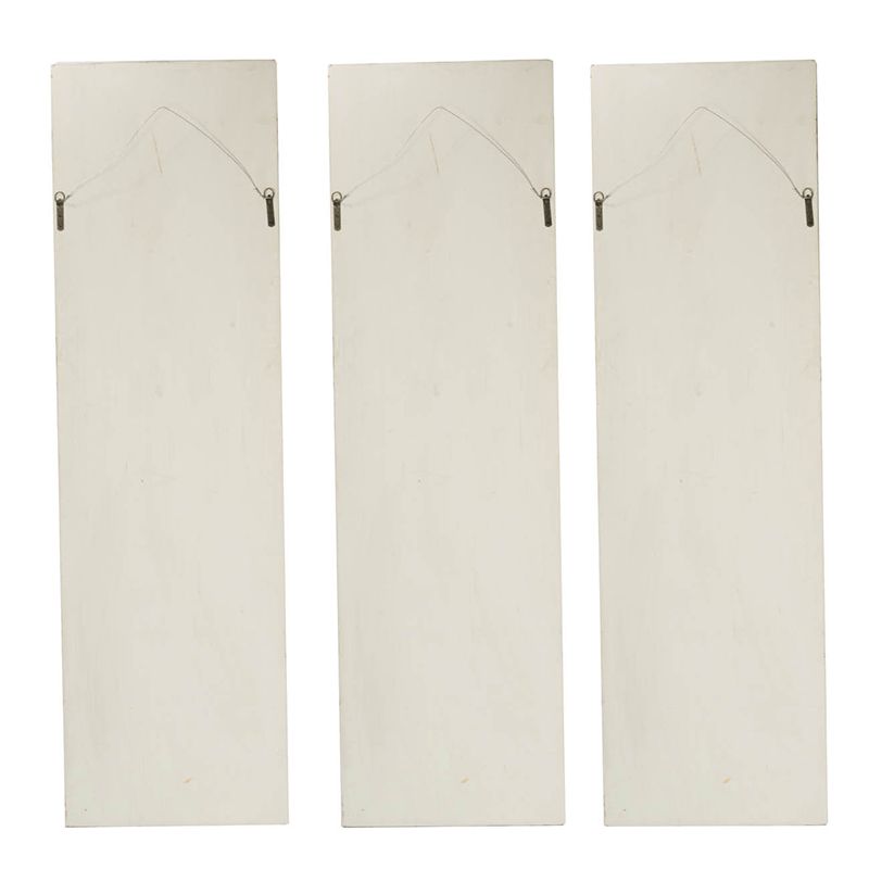 Set of 3 Large White Wall Art Panel, Rectangle Wall Sculpture, Wall Décor for Living Room Dining Room Office Bedroom, 21 image 14