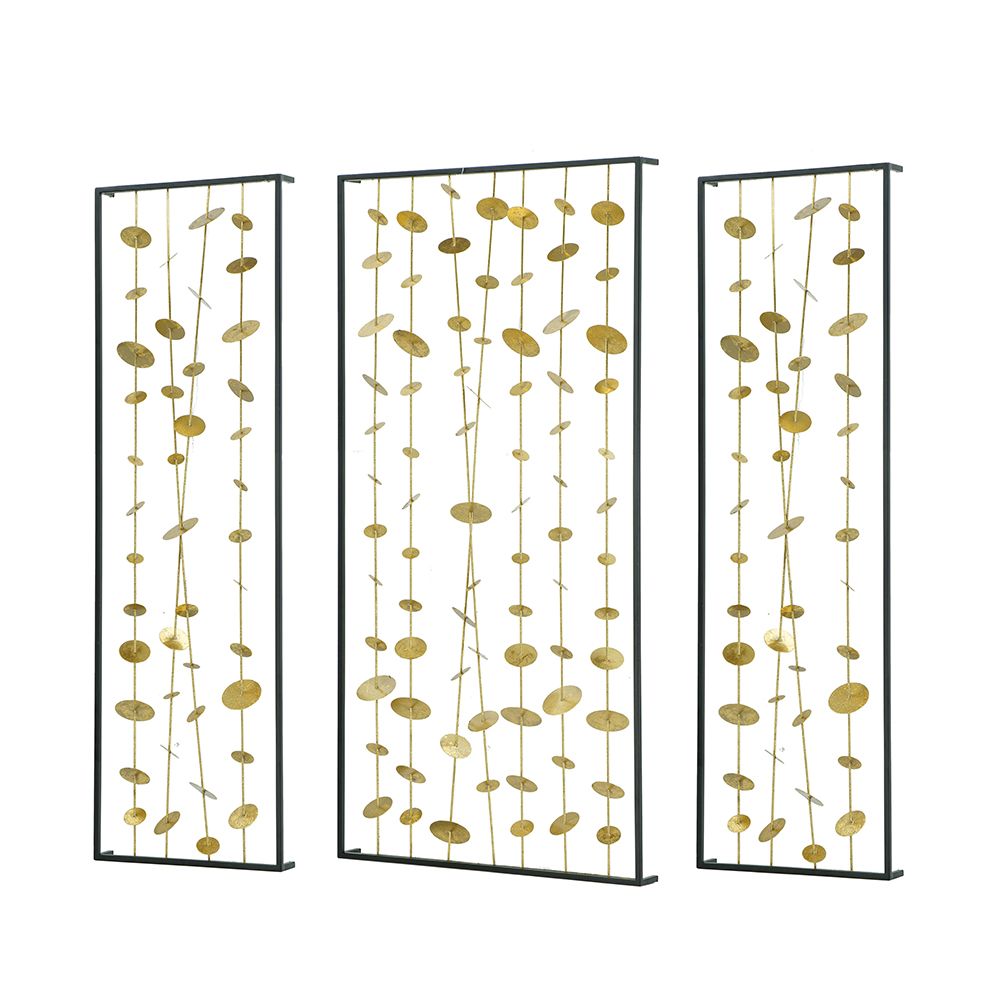 Set of 3 Metal Decorative Wall Art with Black Frame, Wall Decor for Living Room Bedrrom Entryway Office image 7