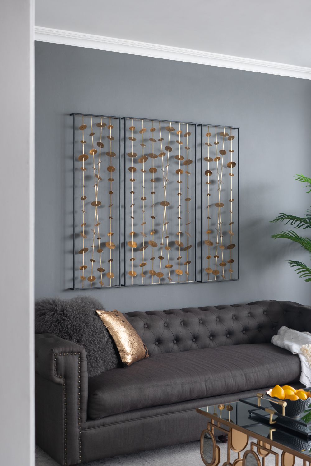 Set of 3 Metal Decorative Wall Art with Black Frame, Wall Decor for Living Room Bedrrom Entryway Office image 3
