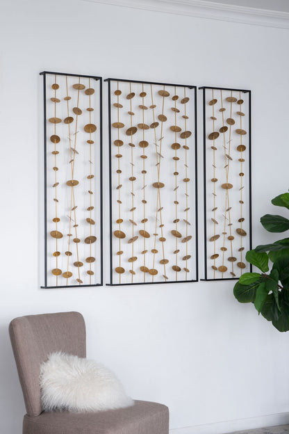 Set of 3 Metal Decorative Wall Art with Black Frame, Wall Decor for Living Room Bedrrom Entryway Office image 10