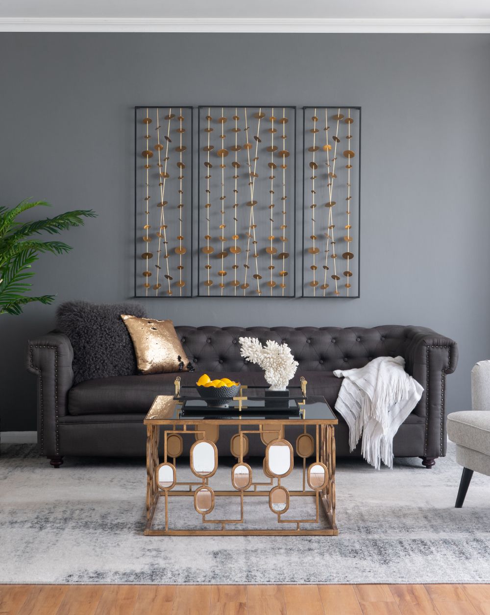 Set of 3 Metal Decorative Wall Art with Black Frame, Wall Decor for Living Room Bedrrom Entryway Office image 8