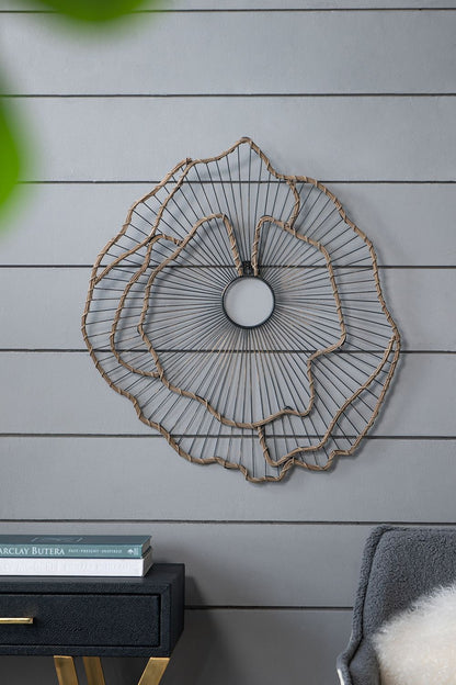 Set of 3 Metal Flowers Wall Decor, Transitional Wall Floral Sculpture for Foyer Porch Hallway Entrance image 10
