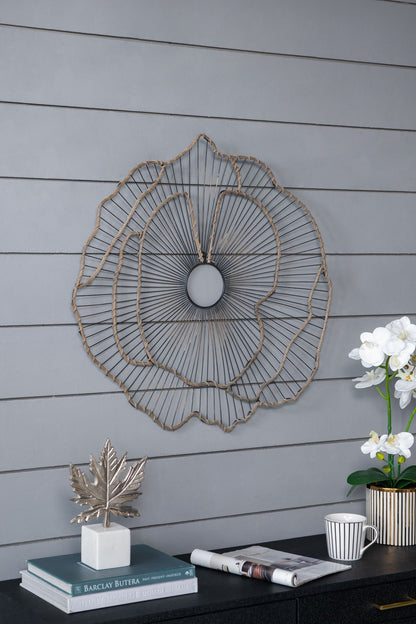 Set of 3 Metal Flowers Wall Decor, Transitional Wall Floral Sculpture for Foyer Porch Hallway Entrance image 9