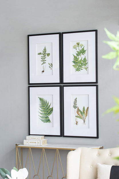 Set of 4 Botanical Black And White Fern Wall Art , Wall Decor for Living Room Dining Room Entryway, 20" x 28" image 12