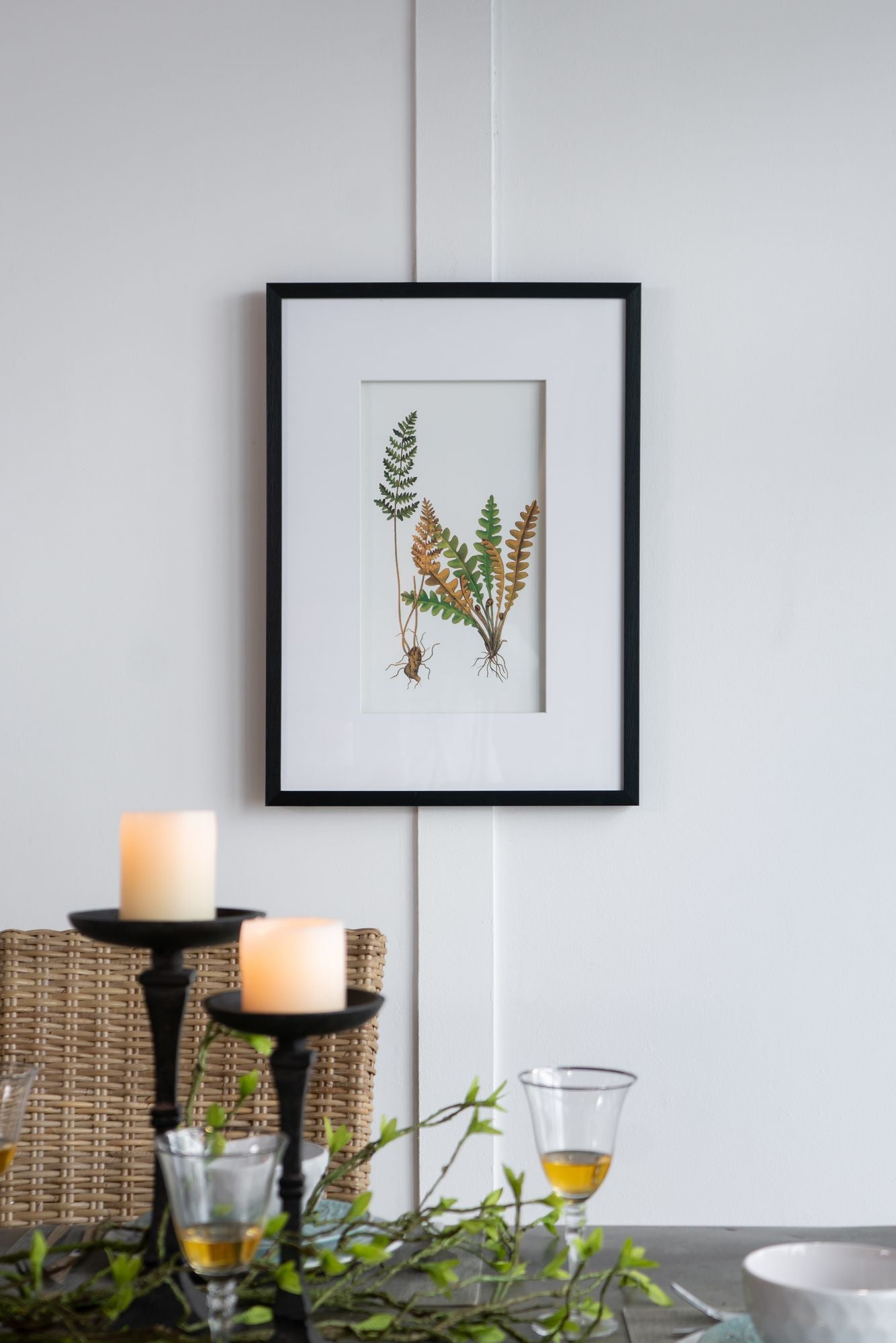 Set of 4 Botanical Black And White Fern Wall Art , Wall Decor for Living Room Dining Room Entryway, 20" x 28" image 5