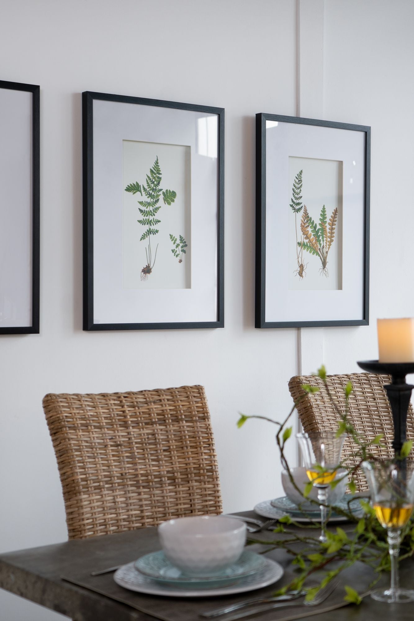 Set of 4 Botanical Black And White Fern Wall Art , Wall Decor for Living Room Dining Room Entryway, 20" x 28" image 4