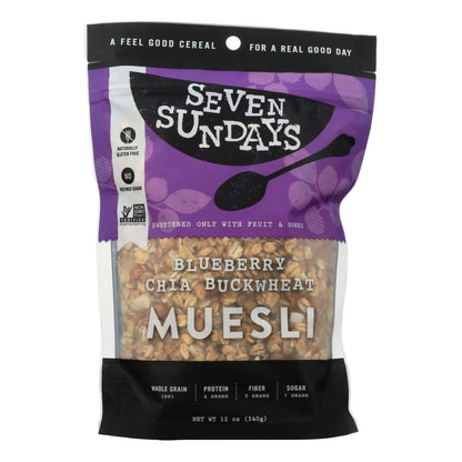 Seven Sundays Muesli - Blueberry Chia Buckwheat - Case Of 6 - 12 Oz. image 1