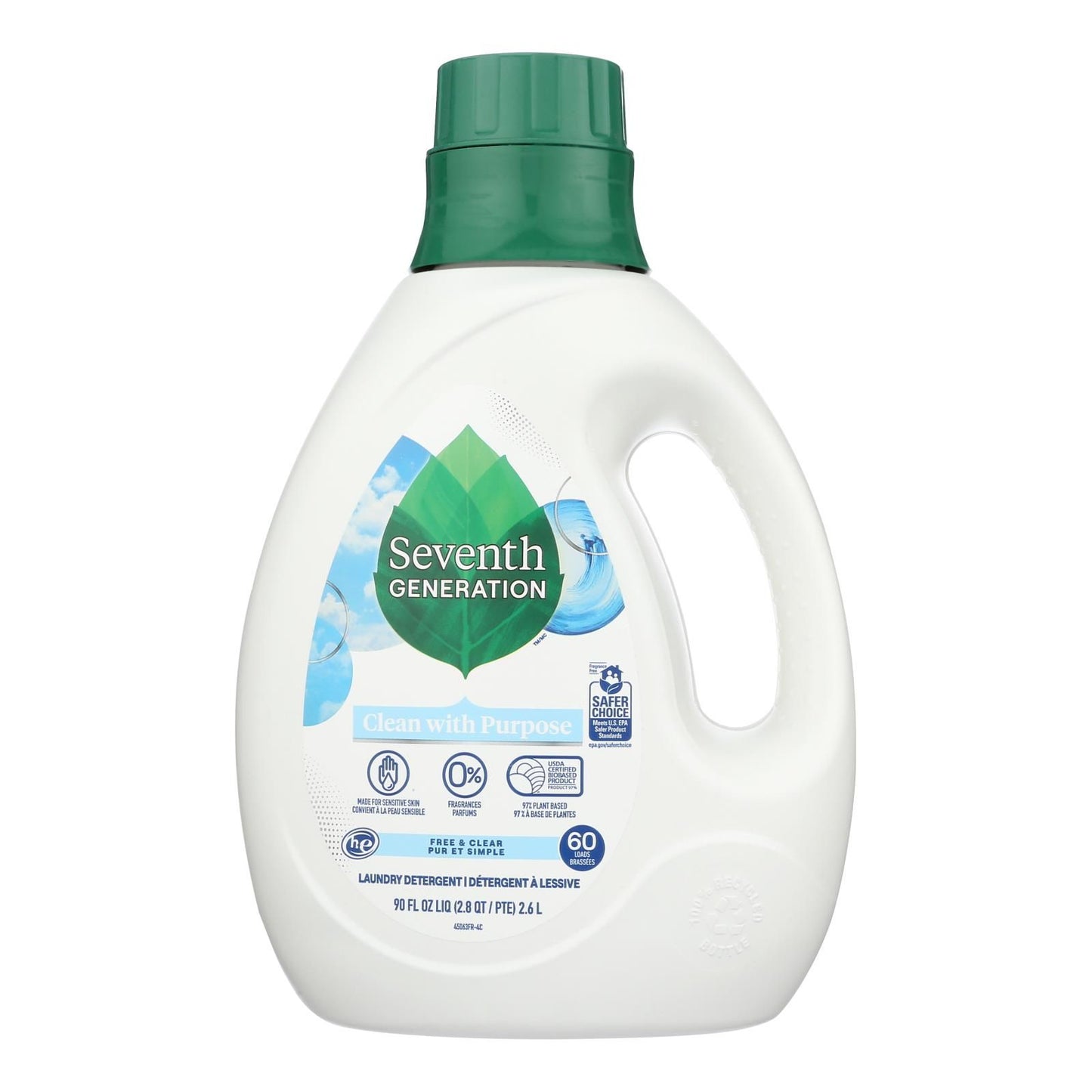 Seventh Generation - Liquid Laundry Free And Clear - Case Of 4-90 Fz image 1