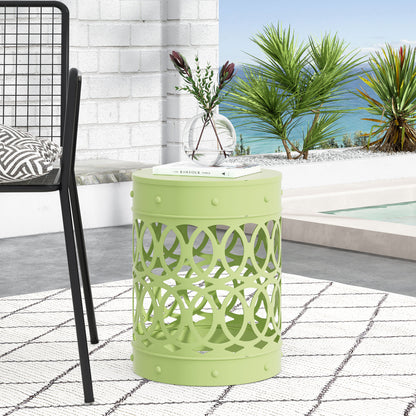 Outdoor Metal end Table -Large image 1