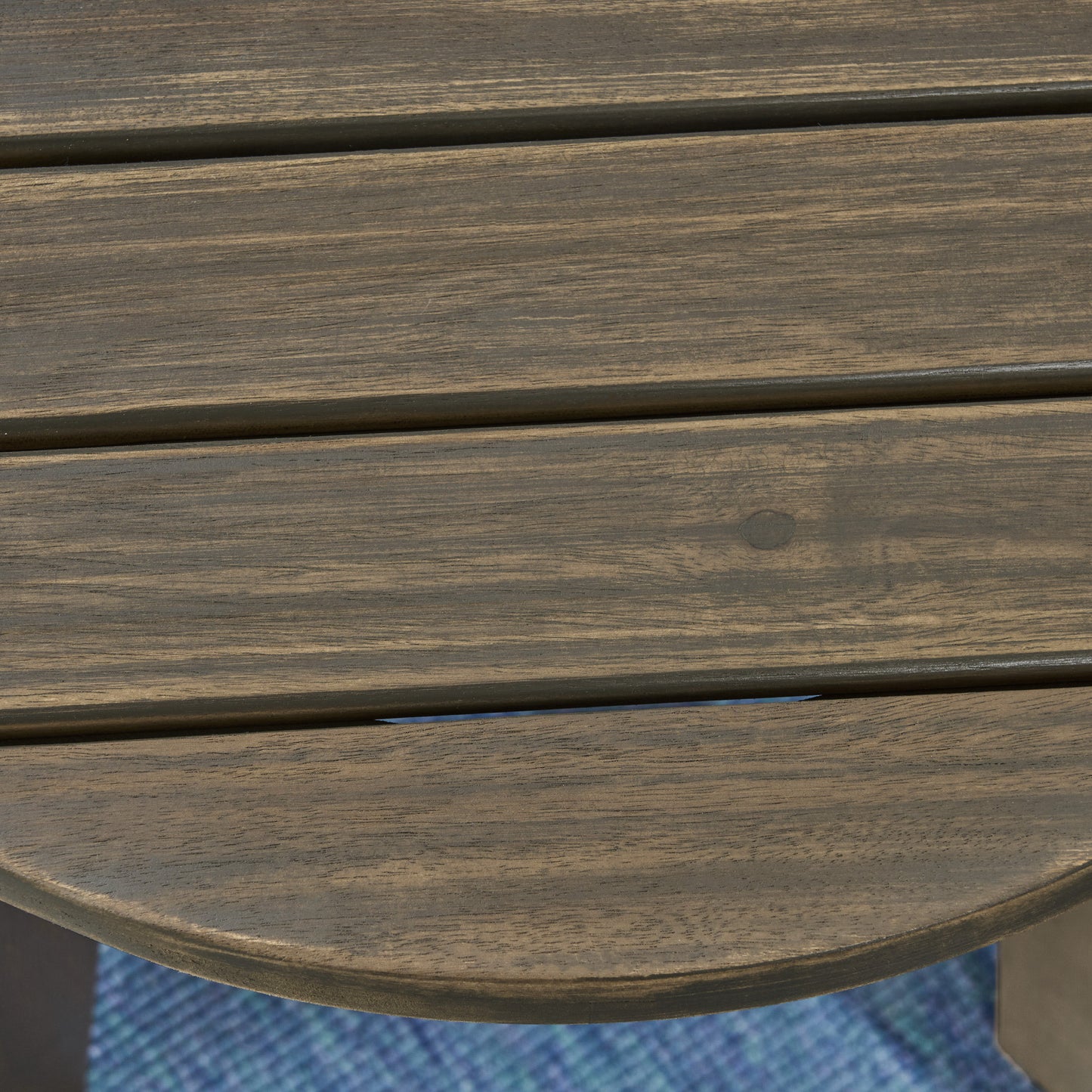 Outdoor 16" Acacia Wood Side Table, Gray Finish image 5