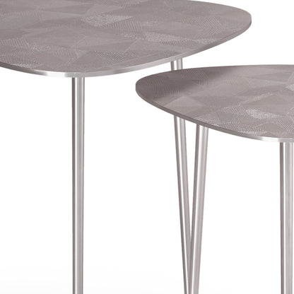 Shelton - 2 Pc Metal Nesting Table - Nickel image 6