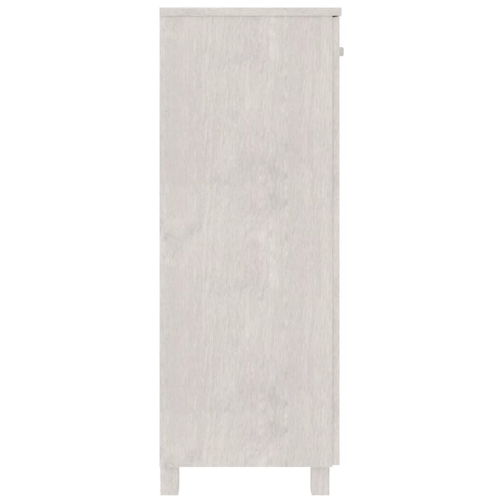 Shoe Cabinet HAMAR White 33.5"x15.7"x42.5" Solid Wood Pine image 4