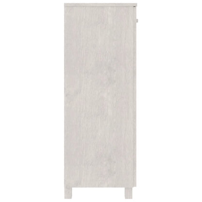 Shoe Cabinet HAMAR White 33.5"x15.7"x42.5" Solid Wood Pine image 4
