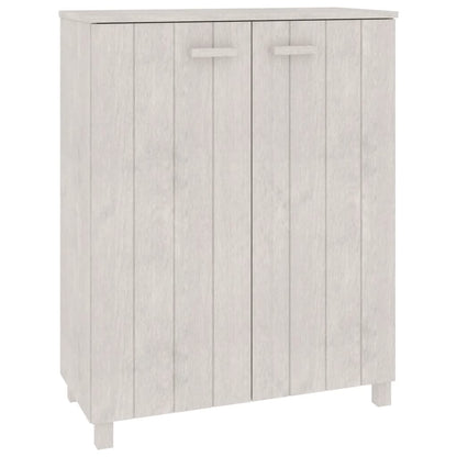 Shoe Cabinet HAMAR White 33.5"x15.7"x42.5" Solid Wood Pine image 2