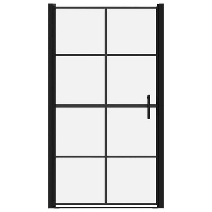 Shower Doors Tempered Glass 39.4"x70.1" Black image 3