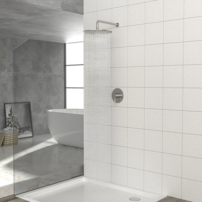Shower Faucet Set,,Shower System with 10-Inch Rainfall Shower Head and Shower Valve, Brushed Nickel image 2