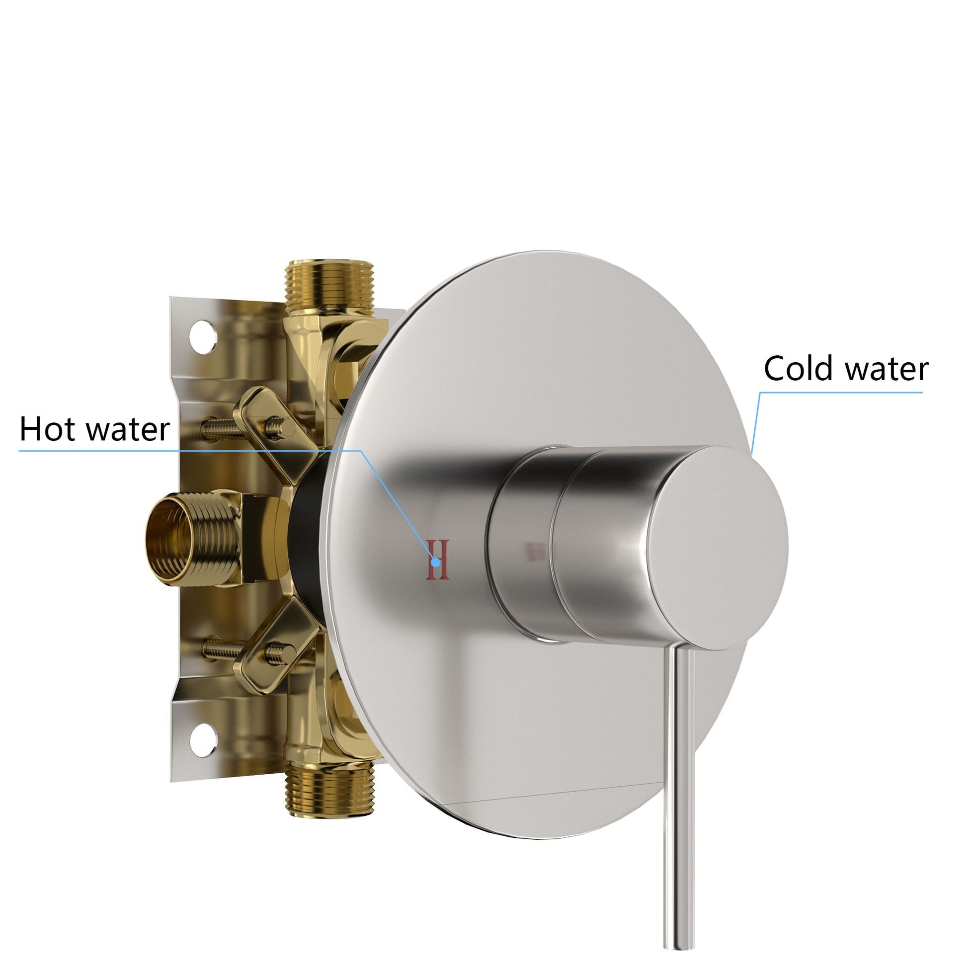 Shower Faucet Set,,Shower System with 10-Inch Rainfall Shower Head and Shower Valve, Brushed Nickel image 5