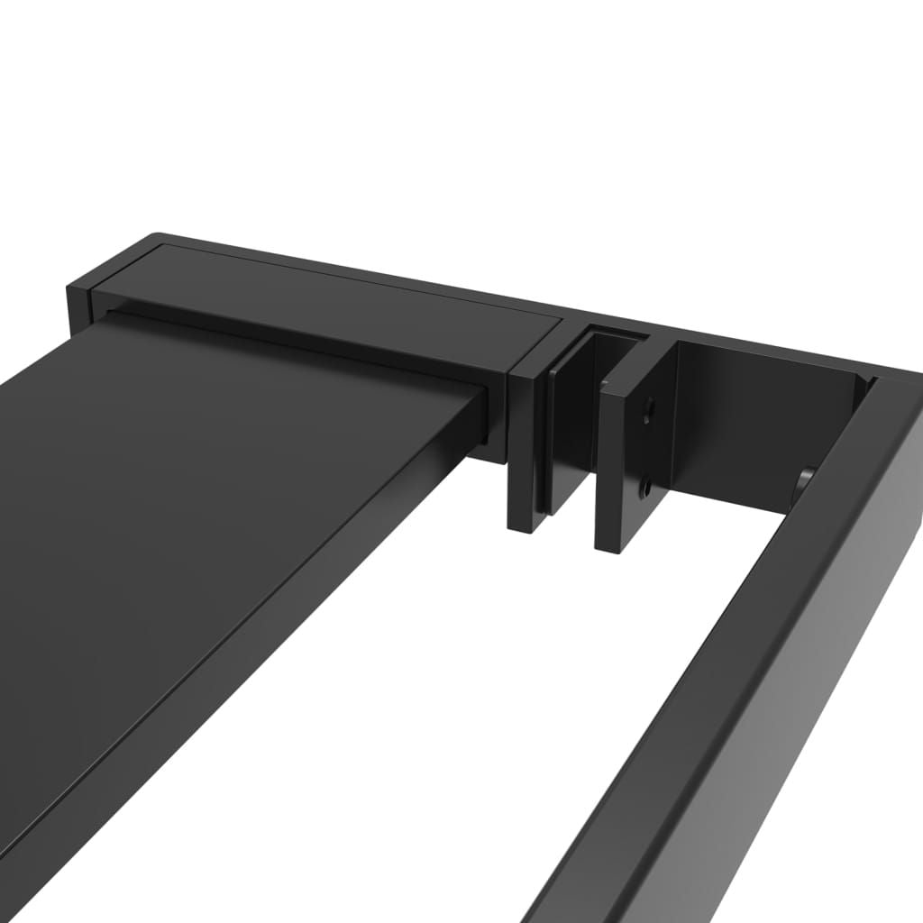 Shower Shelf for Walk-in Shower Wall Black 39.4" Aluminum image 5