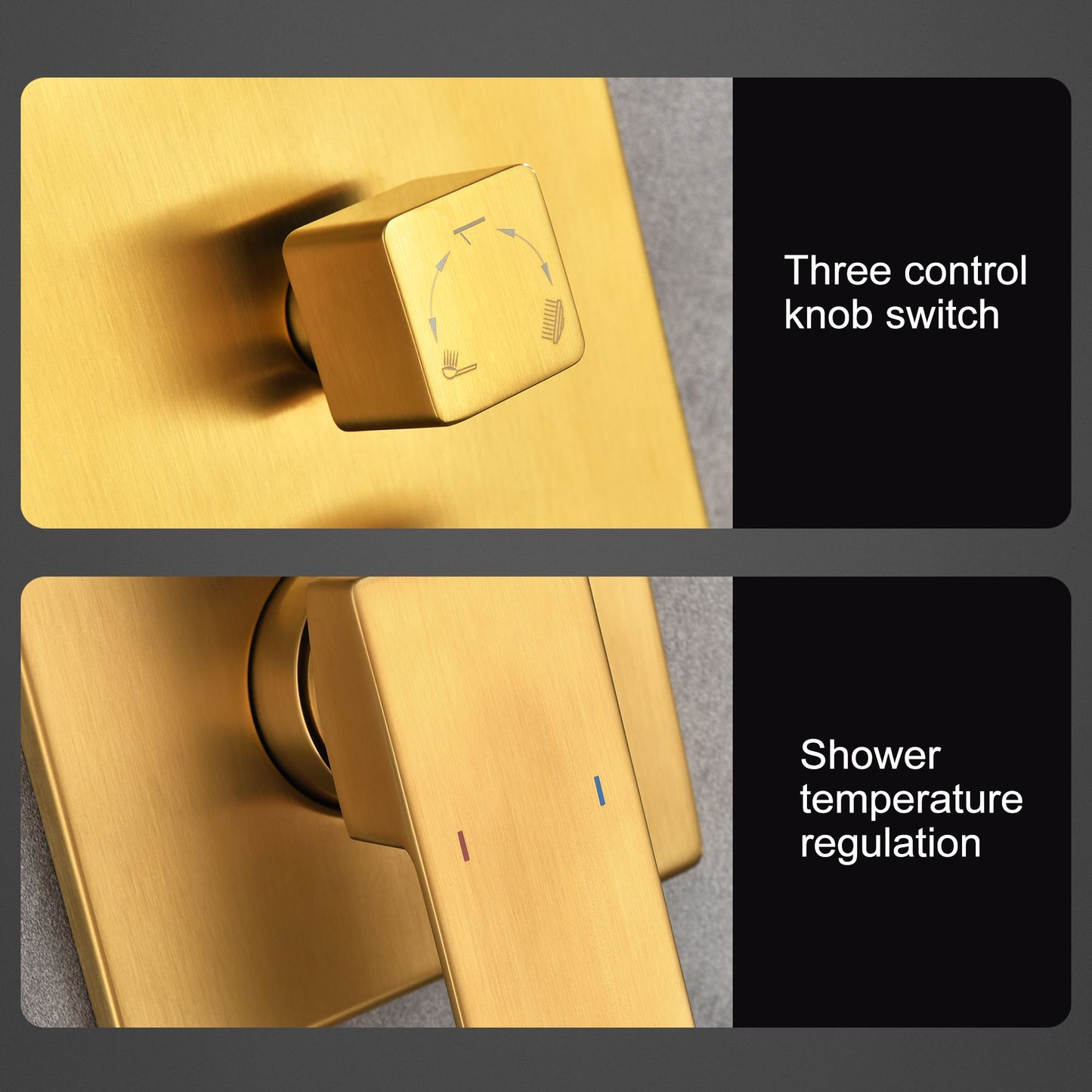 Shower System with Shower Head, Hand Shower, Slide Bar, Bodysprays, Shower Arm, Hose, Valve Trim, and Lever Handles image 10