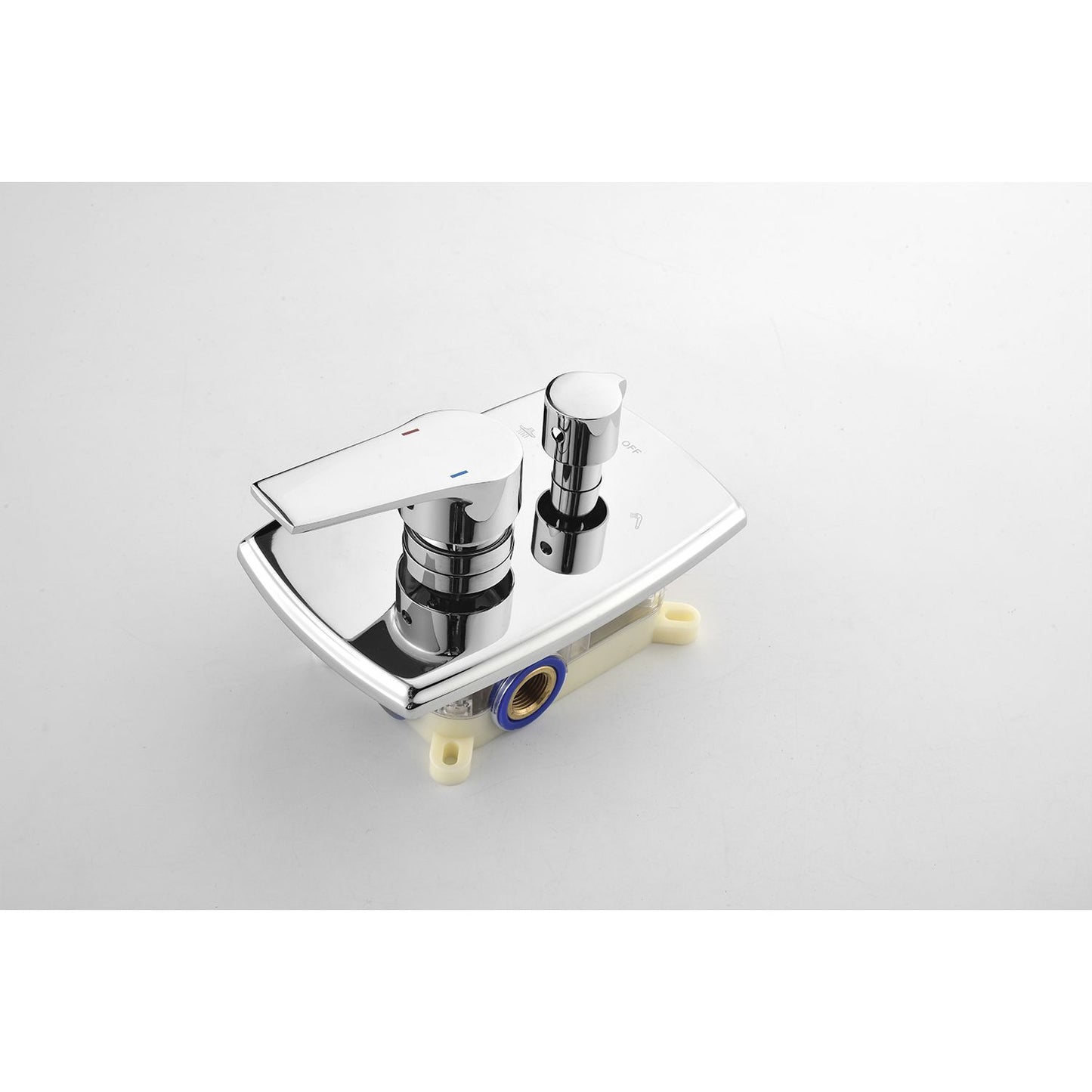 Shower System with Shower Head, Hand Shower, Slide Bar,, Shower Arm, Hose, Valve Trim, and Lever Handles image 9