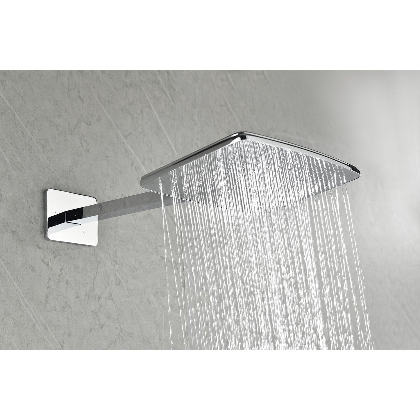 Shower System with Shower Head, Hand Shower, Slide Bar,, Shower Arm, Hose, Valve Trim, and Lever Handles image 2