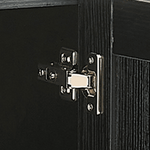 Side panel buffet cabinet with natural rattan door, rattan storage cabinet with adjustable shelves, side panel and buffe image 9